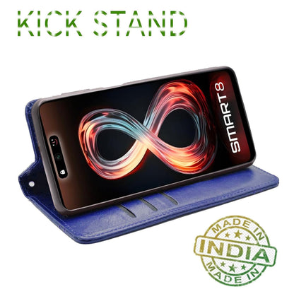Infinix Smart 8 Magnetic flip cover in blue by Pikkme – photo 4