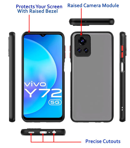 Vivo Y72 5G/Y31s mobile cover in black by Pikkme – photo 3