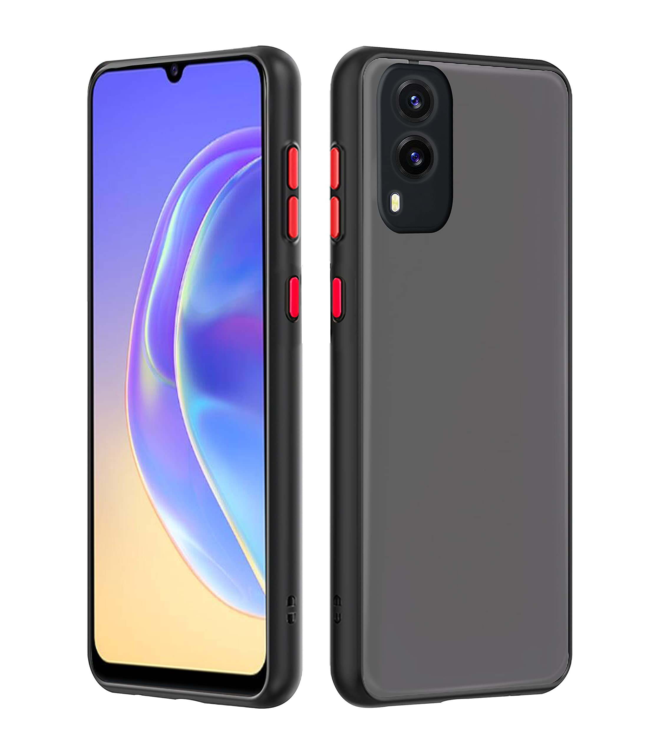 Pikkme black Hybrid mobile cover for Vivo V21e 5G