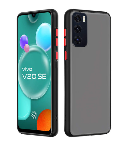 Black Matte mobile back cover for Vivo V20 SE – Pikkme
