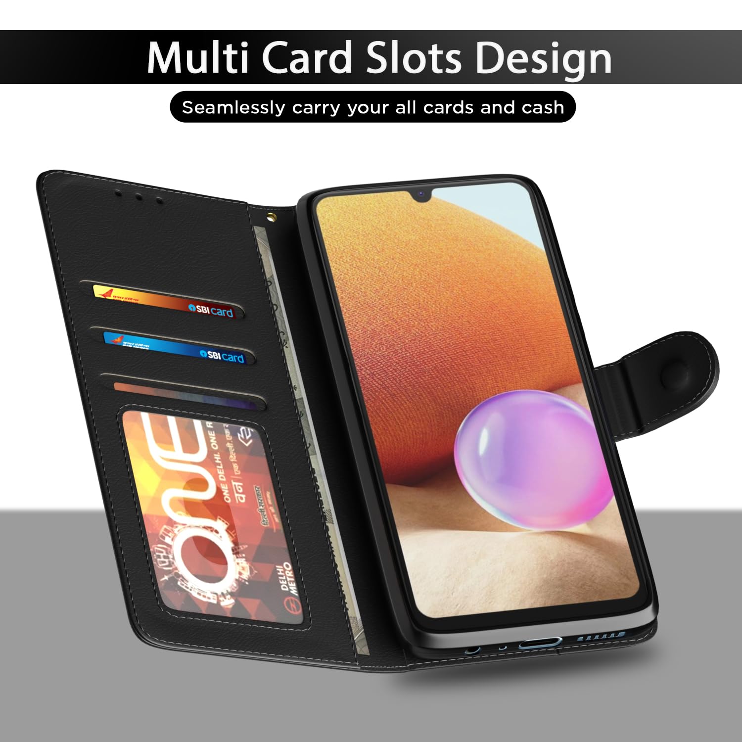 Samsung A32 flip case in black by Pikkme – photo 5