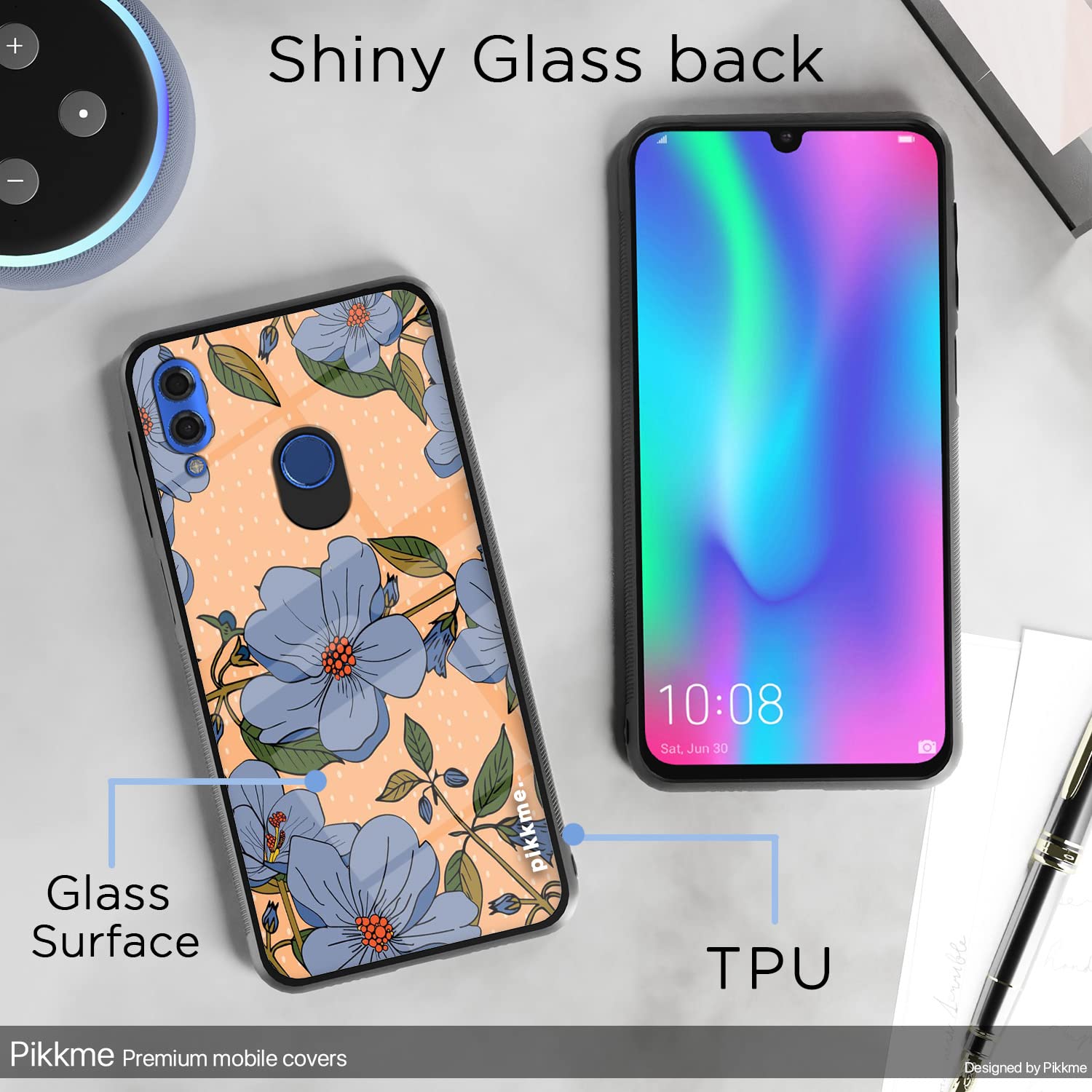 Honor 10 Lite Flower mobile back cover by Pikkme – photo 3