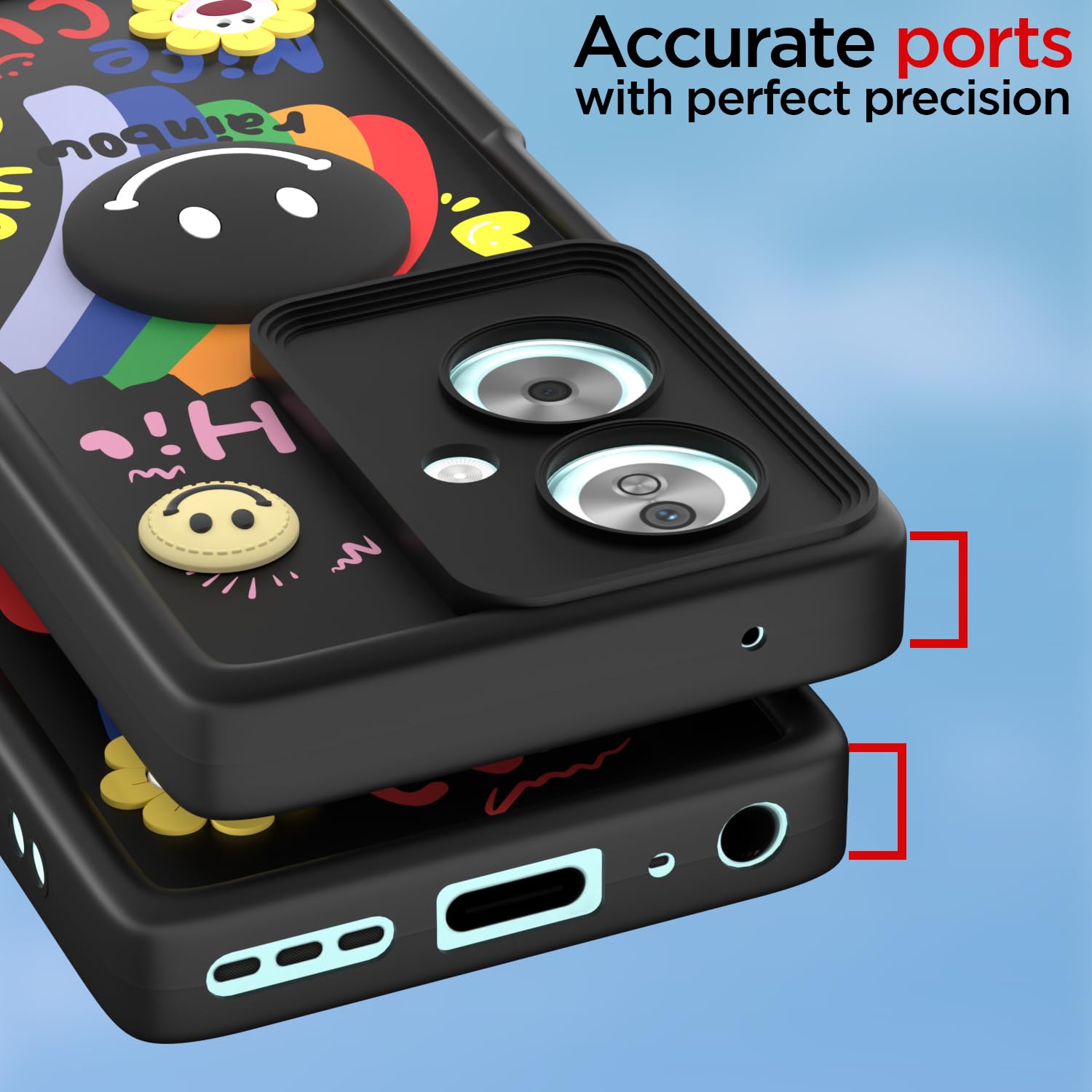 Pikkme black mobile cover for Oppo A79 5G – photo 4