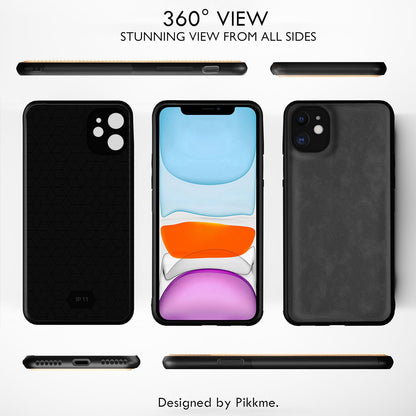 Pikkme grey Leather mobile back cover for iPhone 11 – photo 2