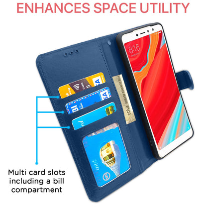 Redmi Y2 Wallet mobile flip cover in blue by Pikkme – photo 3
