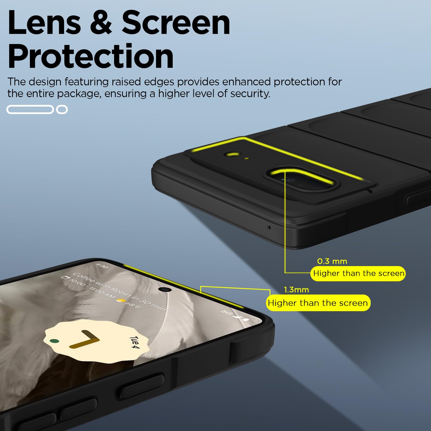 Google Pixel 7 Liquid Silicone mobile cover in black by Pikkme – photo 3