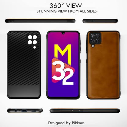Pikkme Samsung M32 Prime/M32 4G Leather brown mobile back cover – photo 3
