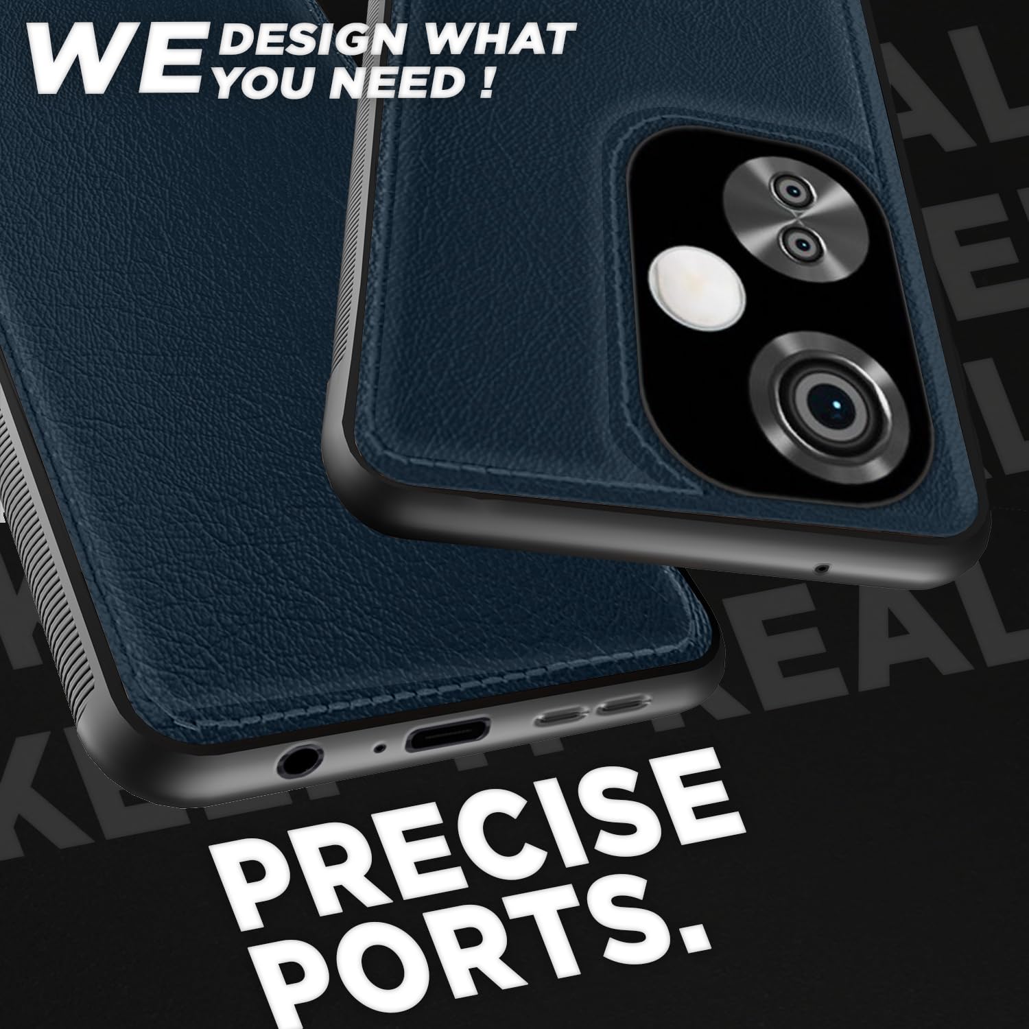 Pikkme OnePlus Nord CE 3 Lite 5G Leatherback Back Case | Blue