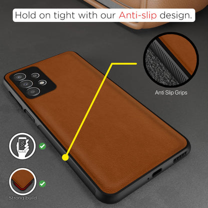 Samsung A33 5G Leather mobile cover in camel by Pikkme – photo 2