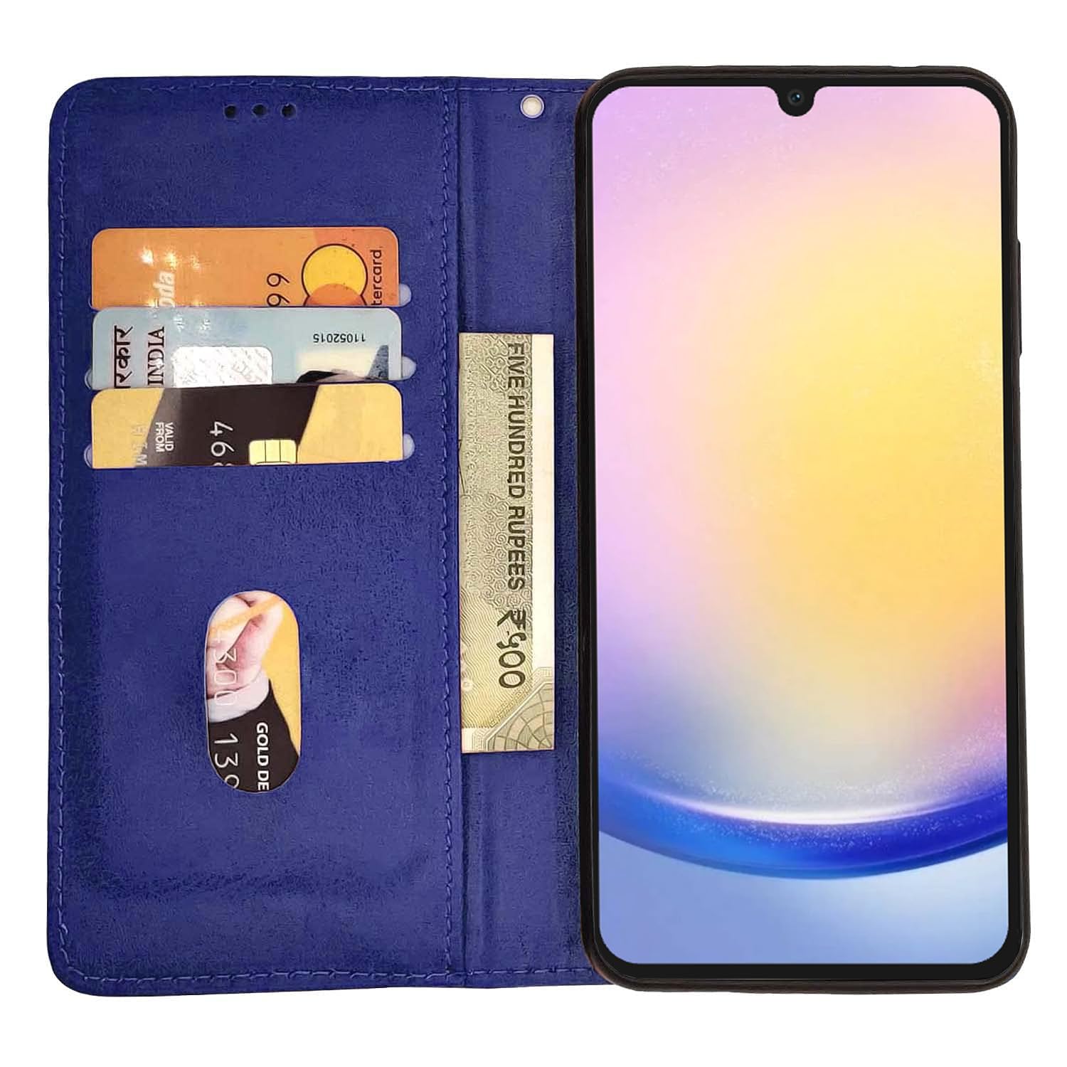 Pikkme Samsung A15 4G/A15 5G Magnetic blue wallet flip cover – photo 2
