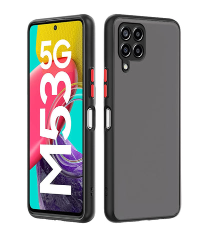 Samsung M53 5G mobile back cover in black by Pikkme
