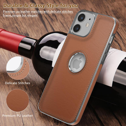 Pikkme iPhone 12/12 Pro Leatherback chrome tan mobile cover – photo 7
