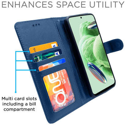 Pikkme blue Wallet mobile flip cover for Redmi Note 12 Pro Plus 5G – photo 3