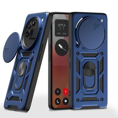 Pikkme Nothing Phone 3a Pro 5G D10 Tough Armor Back Cover (Blue)