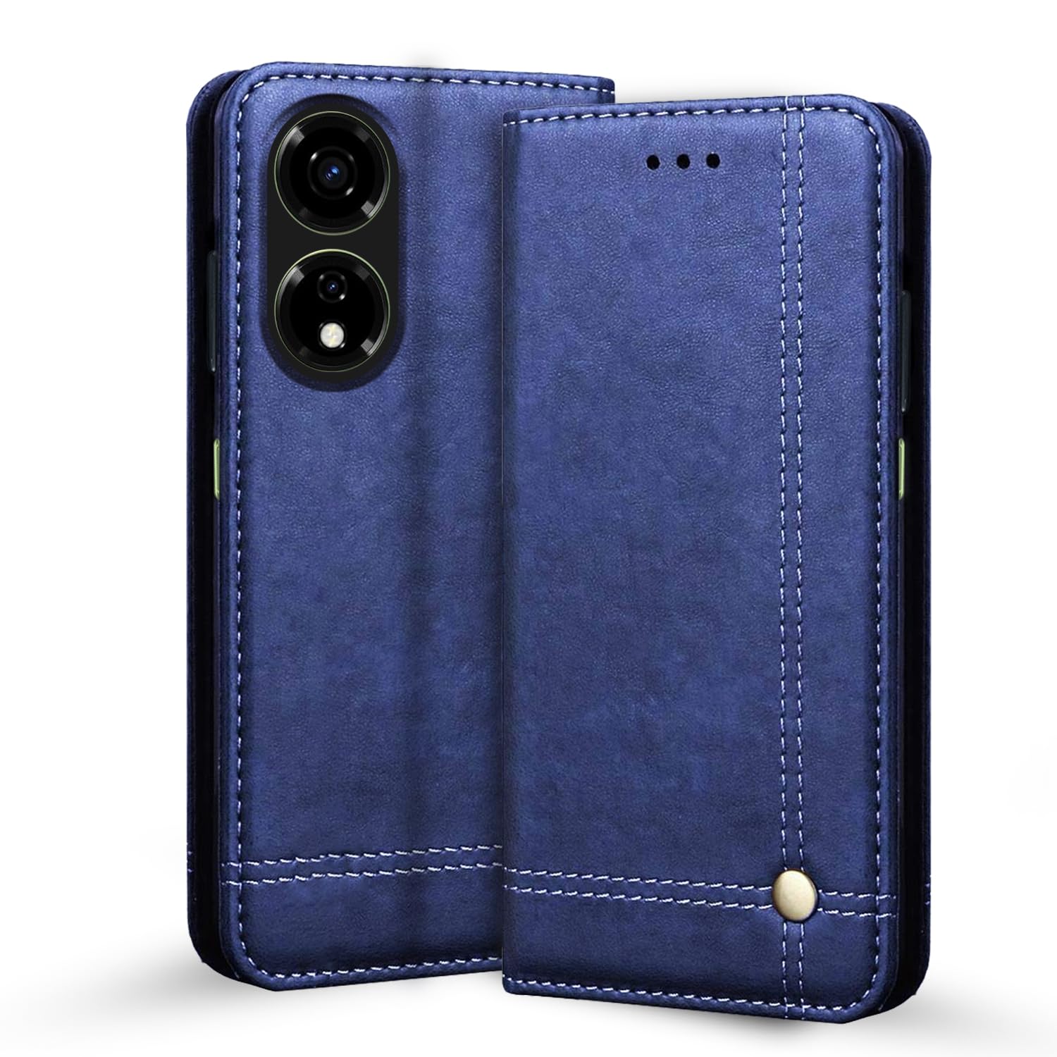 Itel P55 5G flip cover in blue by Pikkme