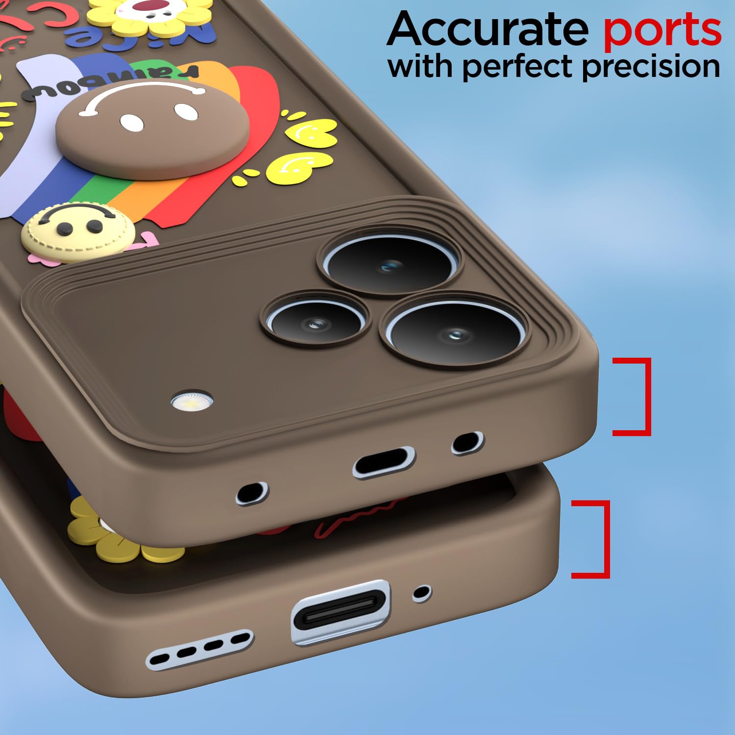 Pikkme Realme P4 Pro 5G Soft Silicone brown mobile cover – photo 4