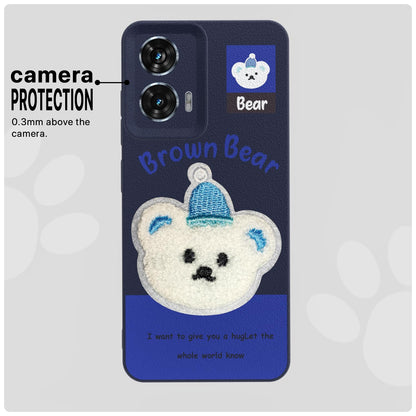 Moto Edge 50 Fusion/G96 5G Plush Patch phone cover in blue by Pikkme – photo 6