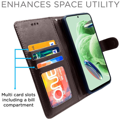 Pikkme Poco X5/Redmi Note 12 5G coffee flip case – photo 3