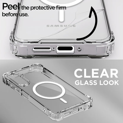 Pikkme Samsung Galaxy A26 5G Mag-Safe Shockproof PC + TPU Back Cover (Transparent)