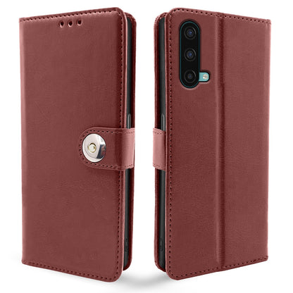 OnePlus Nord CE 5G flip cover in brown by Pikkme