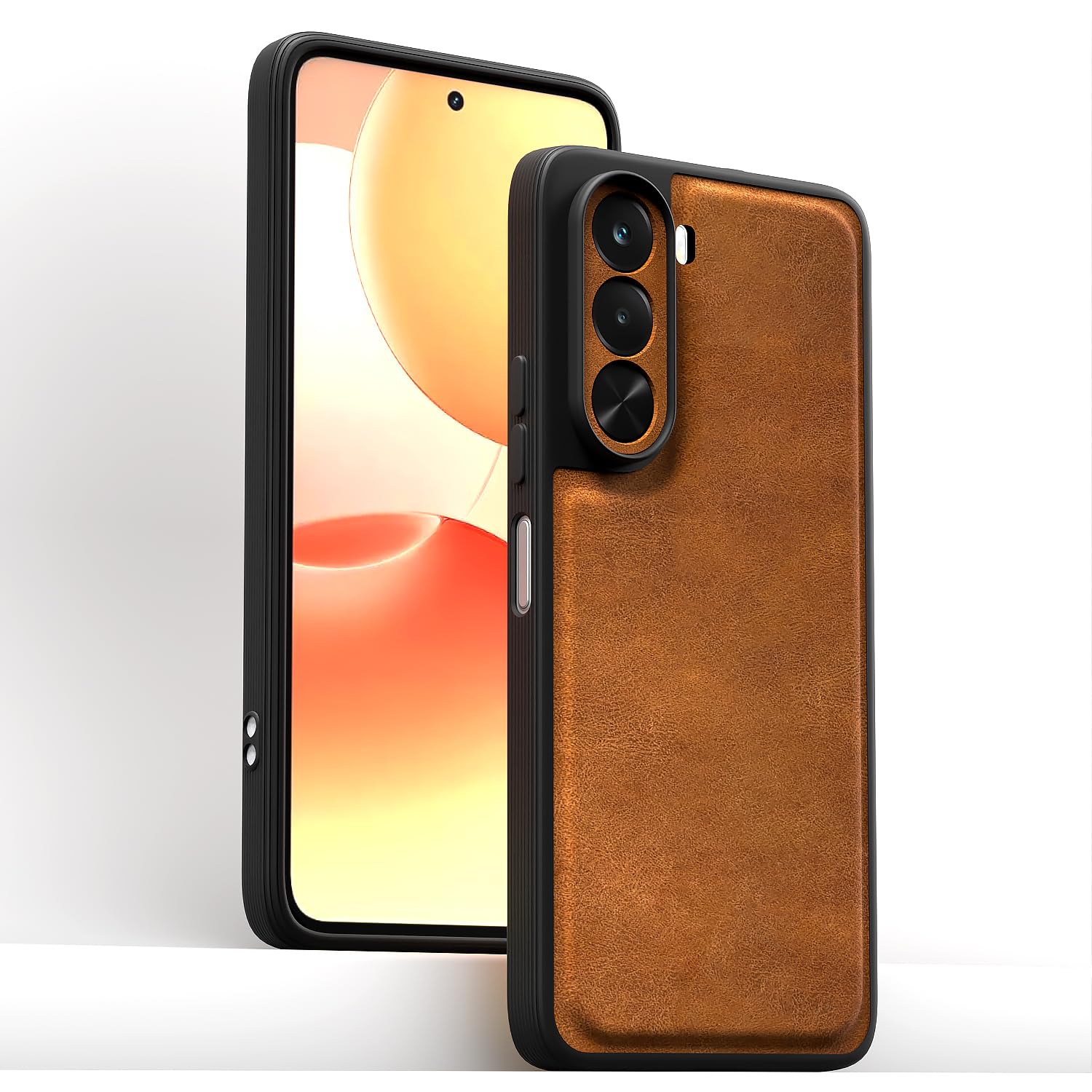 Pikkme brown Leather back cover for Realme P4x 5G – photo 2