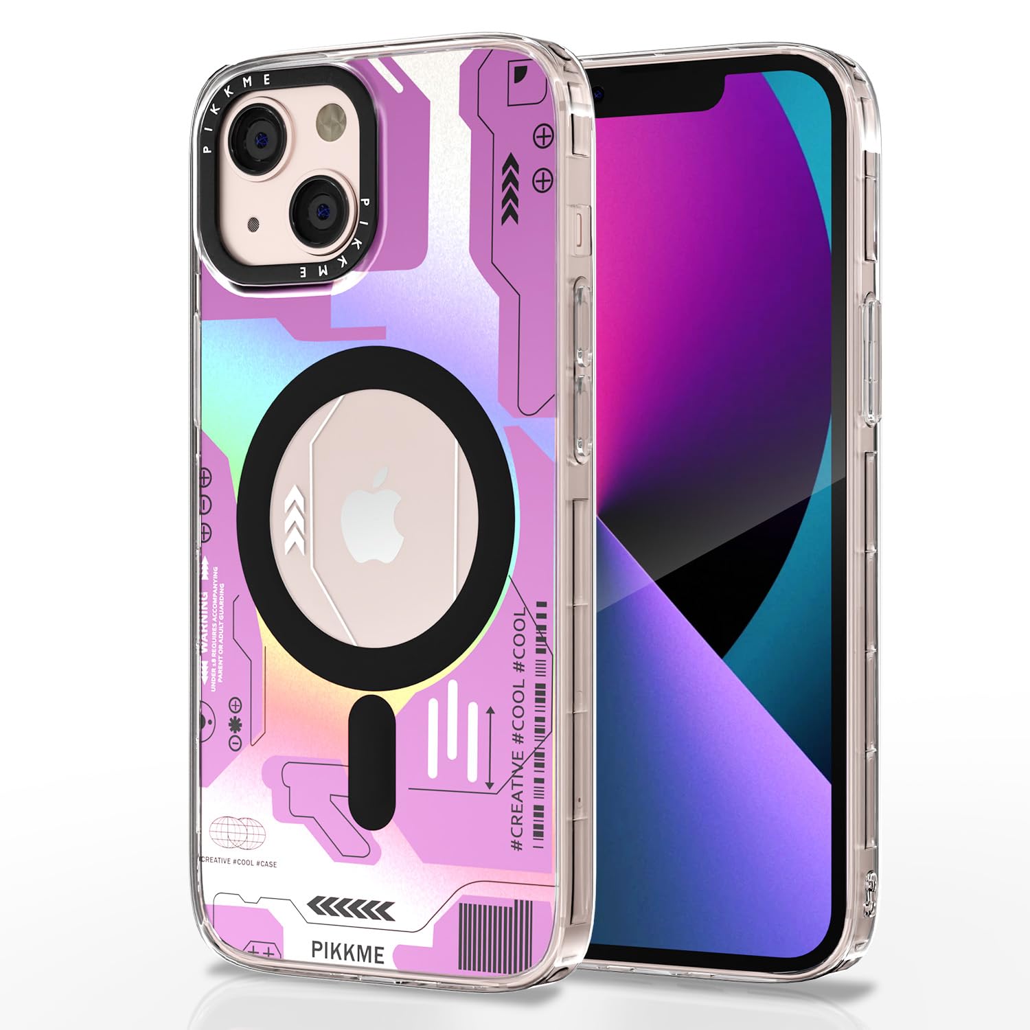 Pikkme pink MagSafe mobile back cover for iPhone 13