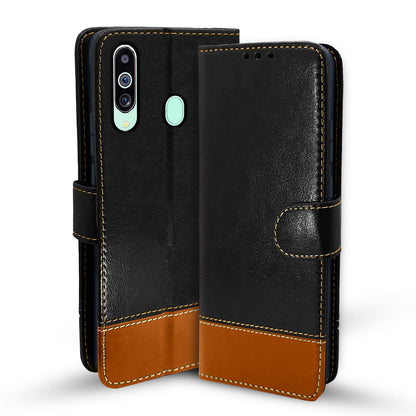 Pikkme Samsung M40 Magnetic black & brown wallet flip cover