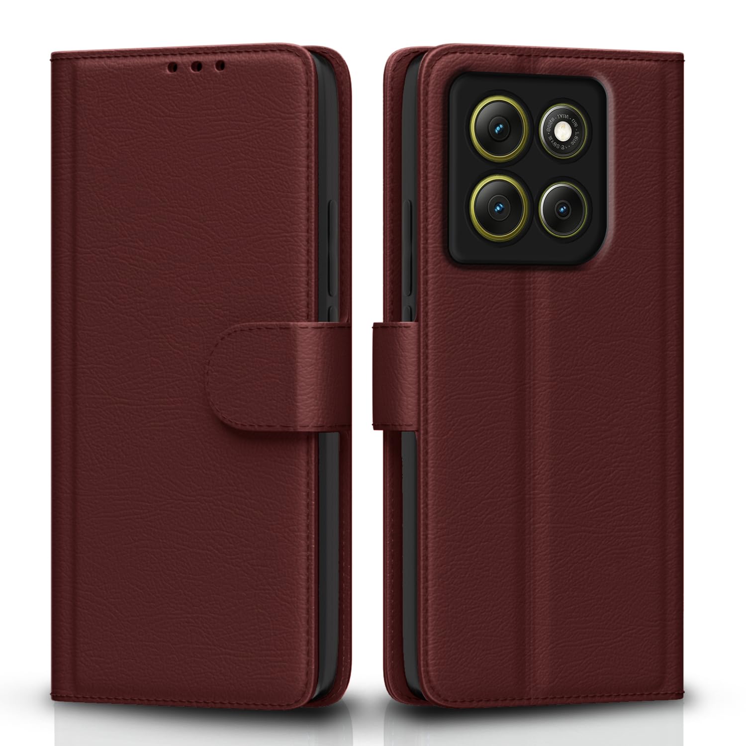 Moto G86 Power 5G Wallet wallet flip cover in brown by Pikkme