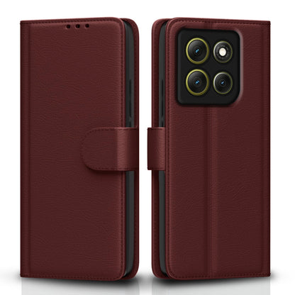 Moto G86 Power 5G Wallet wallet flip cover in brown by Pikkme