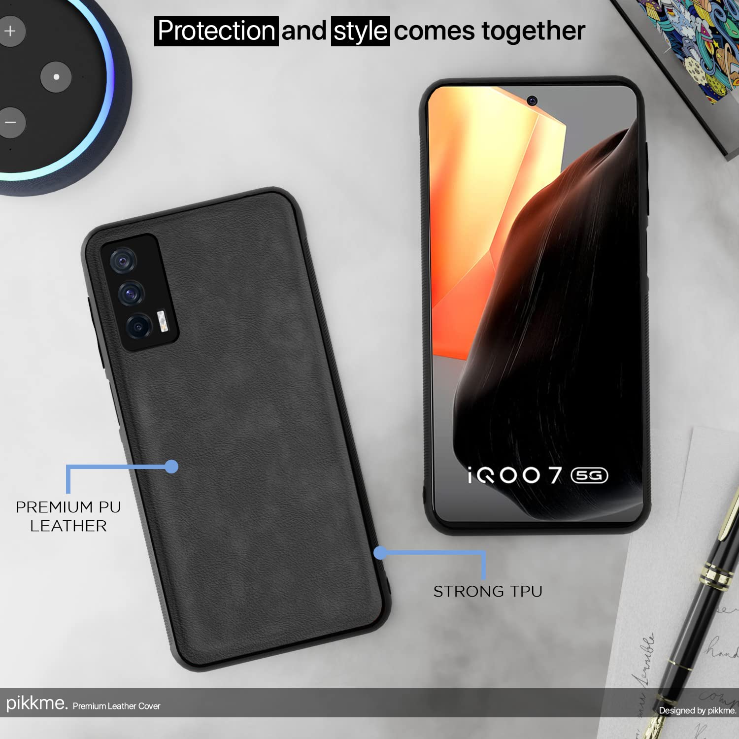 iQOO 7 5G phone cover in grey by Pikkme – photo 5