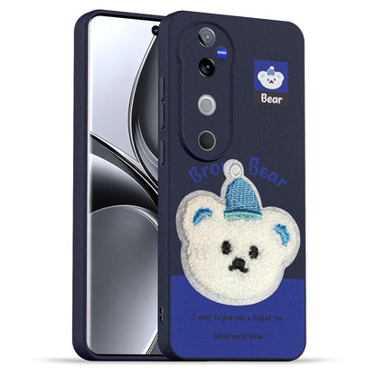 Blue Plush Patch back cover for Vivo V40/V40 Pro/T3 Ultra 5G – Pikkme