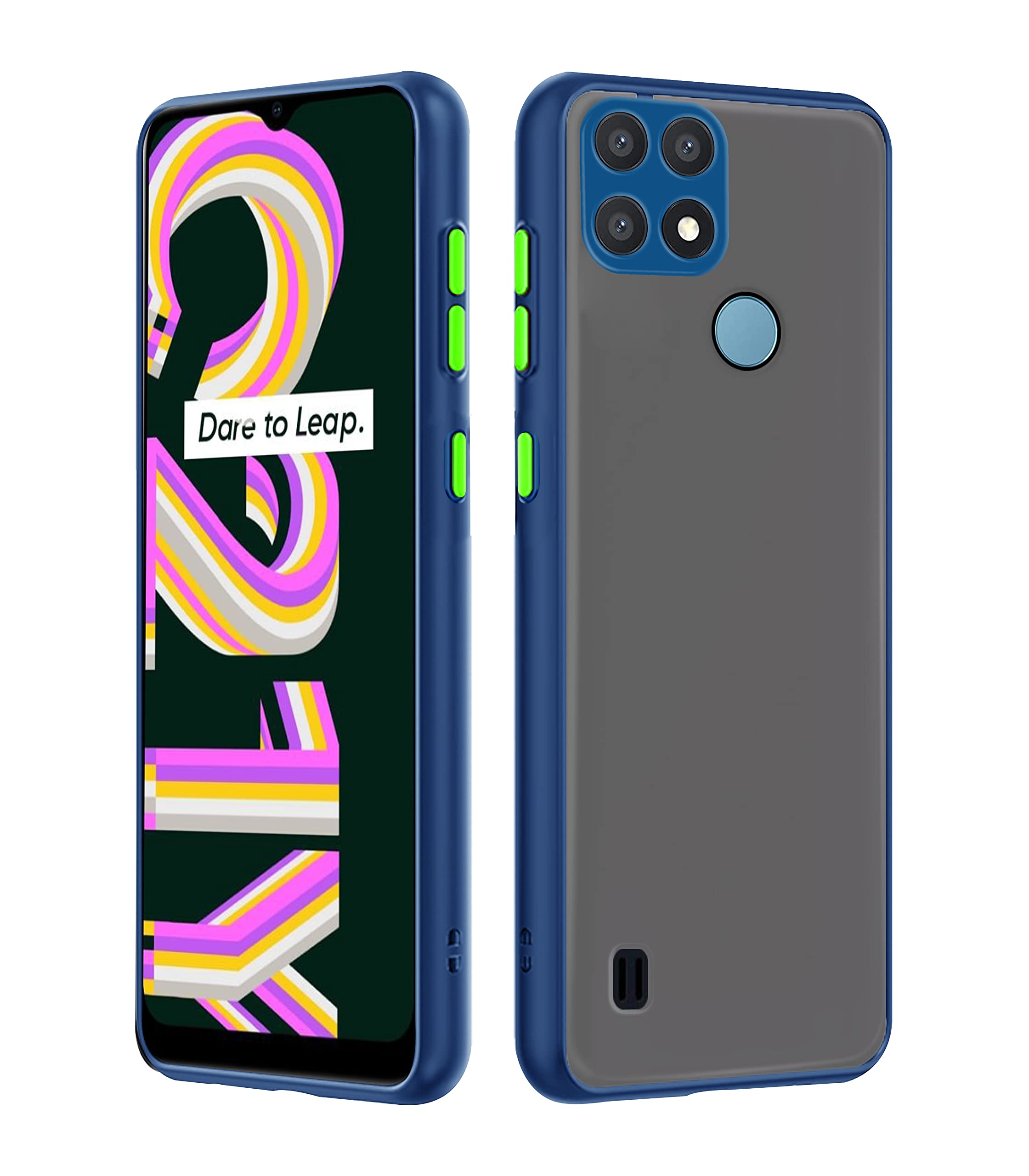 Pikkme Realme C21 Hybrid blue mobile back cover