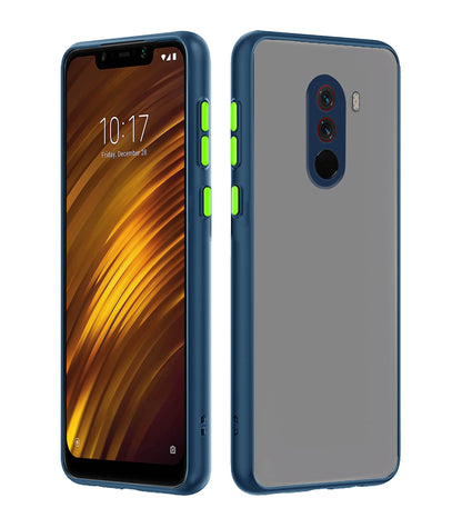 Mi Poco F1 mobile back cover in blue by Pikkme