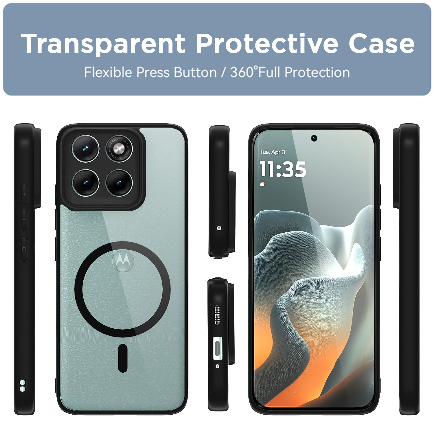Moto Edge 70 Fusion 5G MagSafe mobile cover in black mag-safe by Pikkme – photo 2