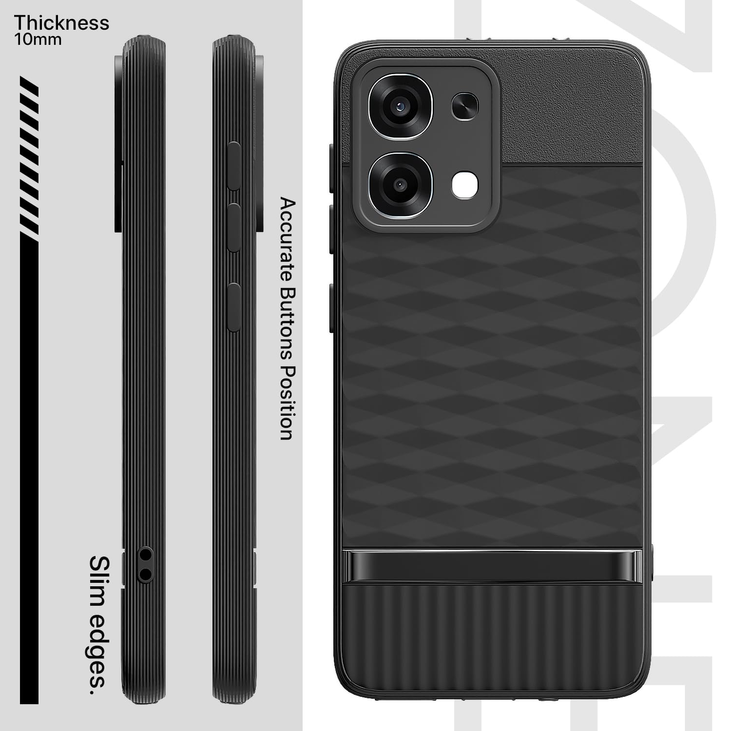 Black phone cover for Oppo F31/F33 5G – Pikkme – photo 3