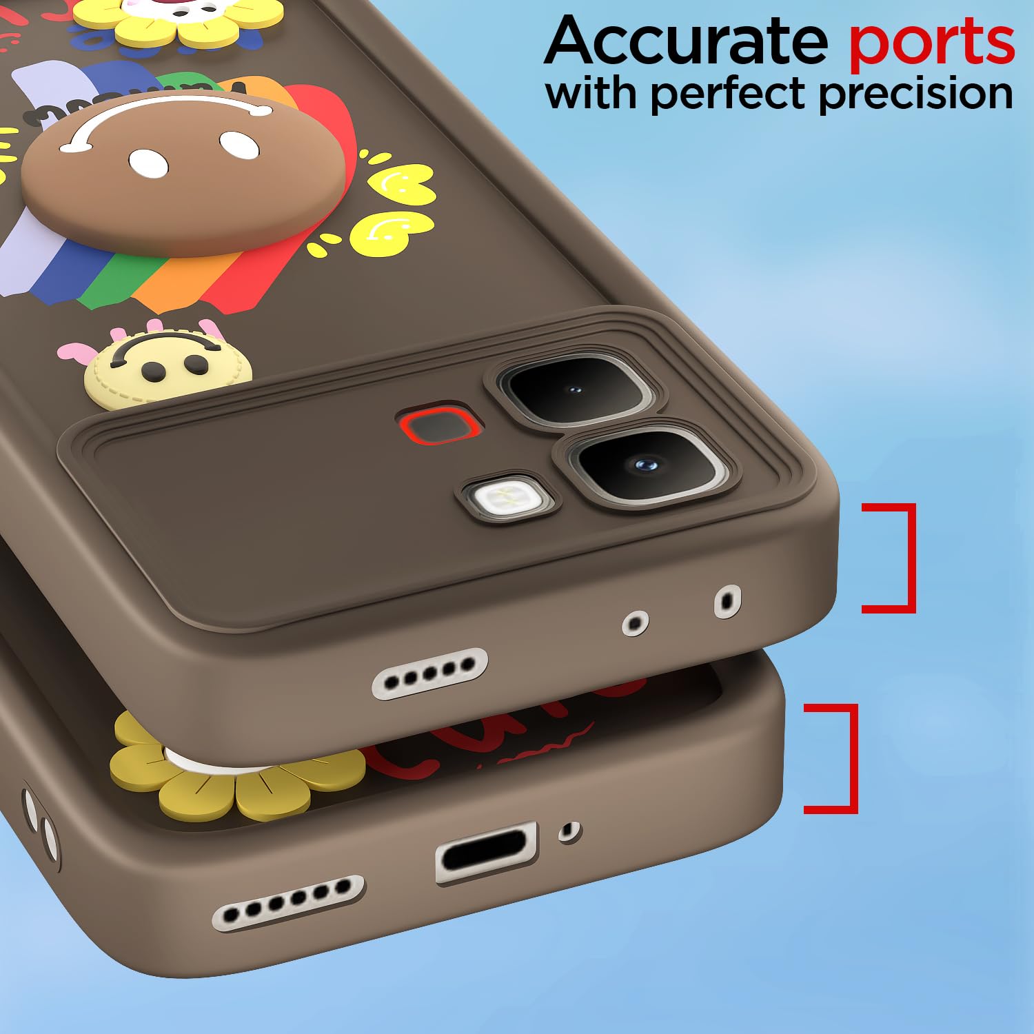 Pikkme brown Soft Silicone back cover for Infinix Note Edge 5G – photo 4