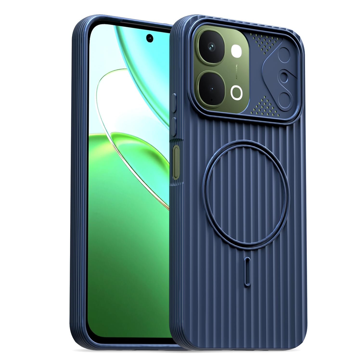 Pikkme Vivo T5x/Y51 Pro/iQOO Z11x 5G MagSafe blue phone cover