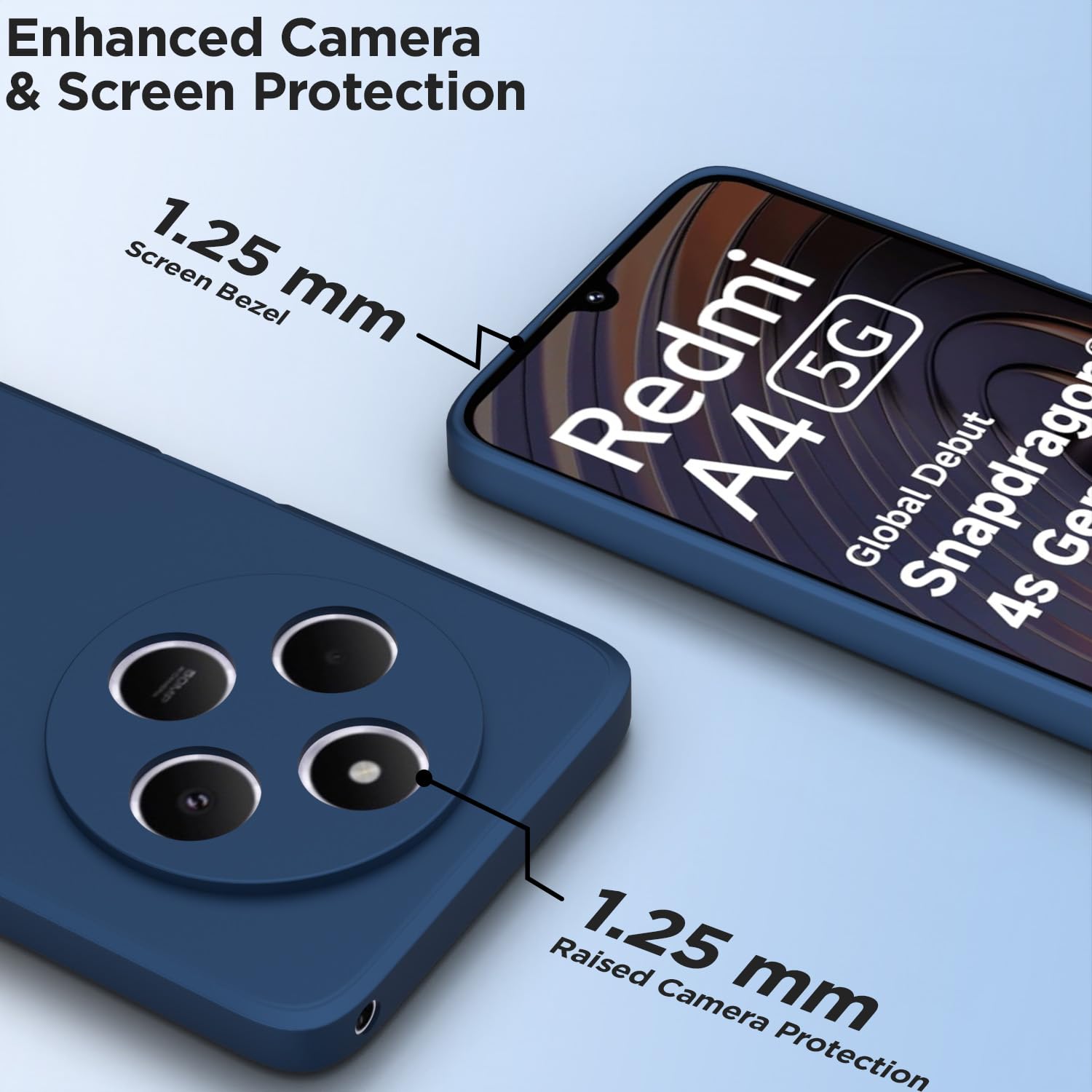 Blue back cover for Redmi A4/14C/Poco C75 5G – Pikkme – photo 2