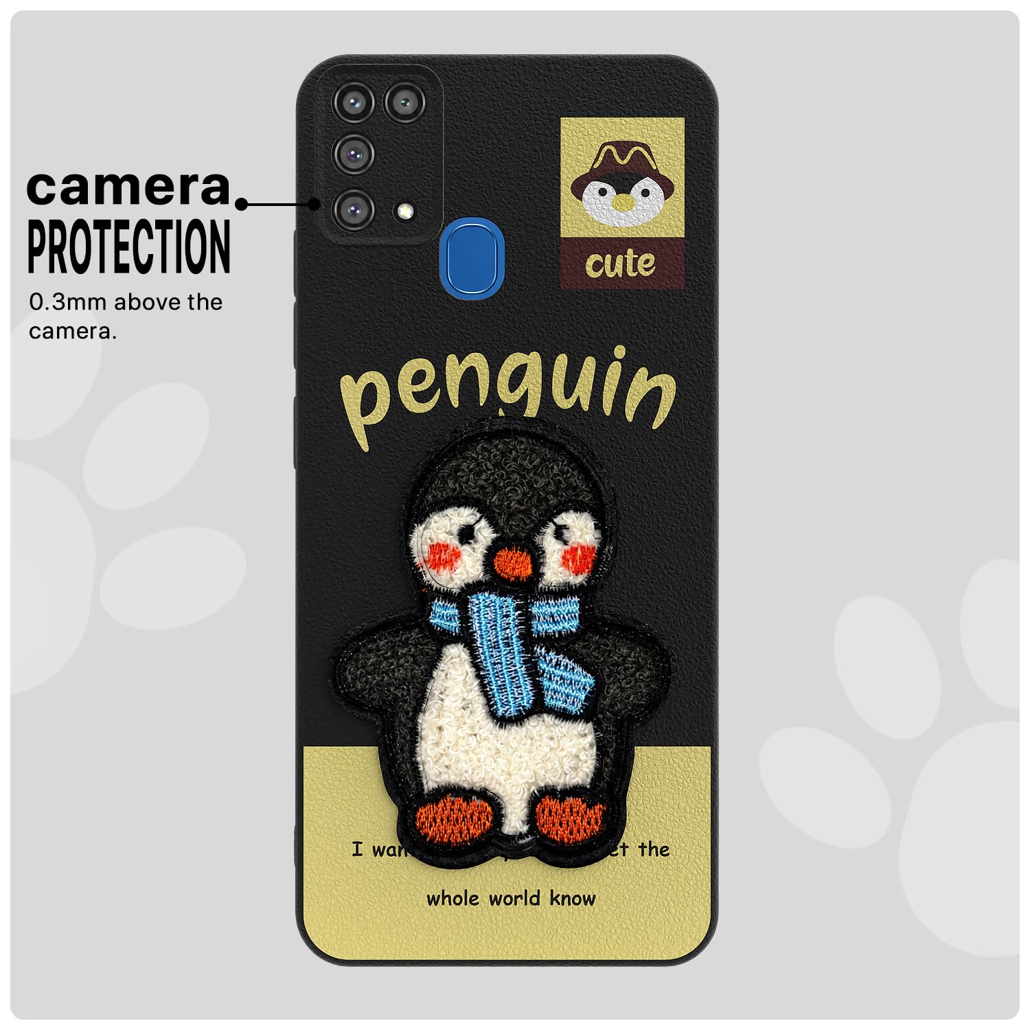 Black Plush Patch mobile back cover for Samsung M31/F41/M31 Prime – Pikkme – photo 6