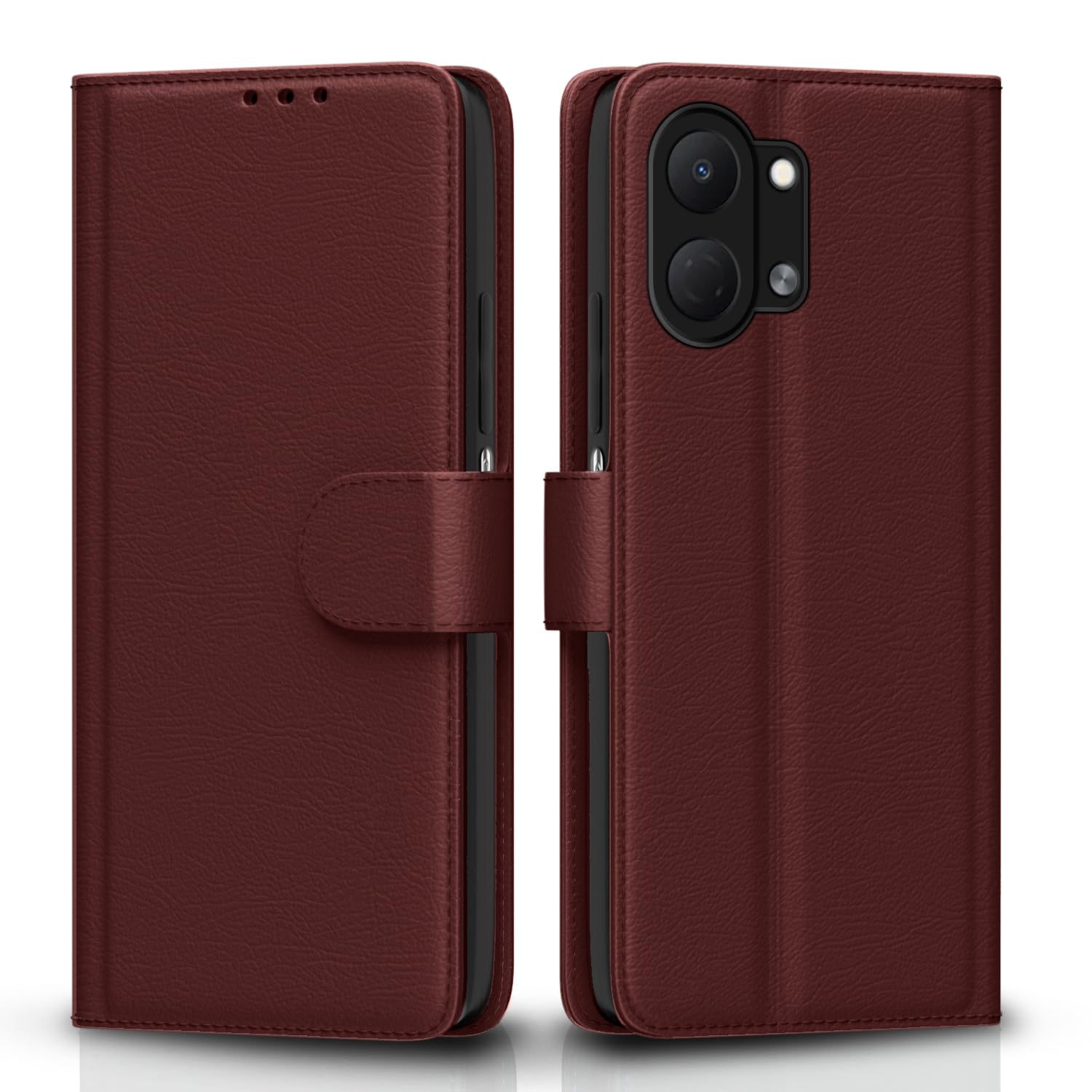 Tecno Spark Go 3 Wallet wallet flip cover in brown by Pikkme