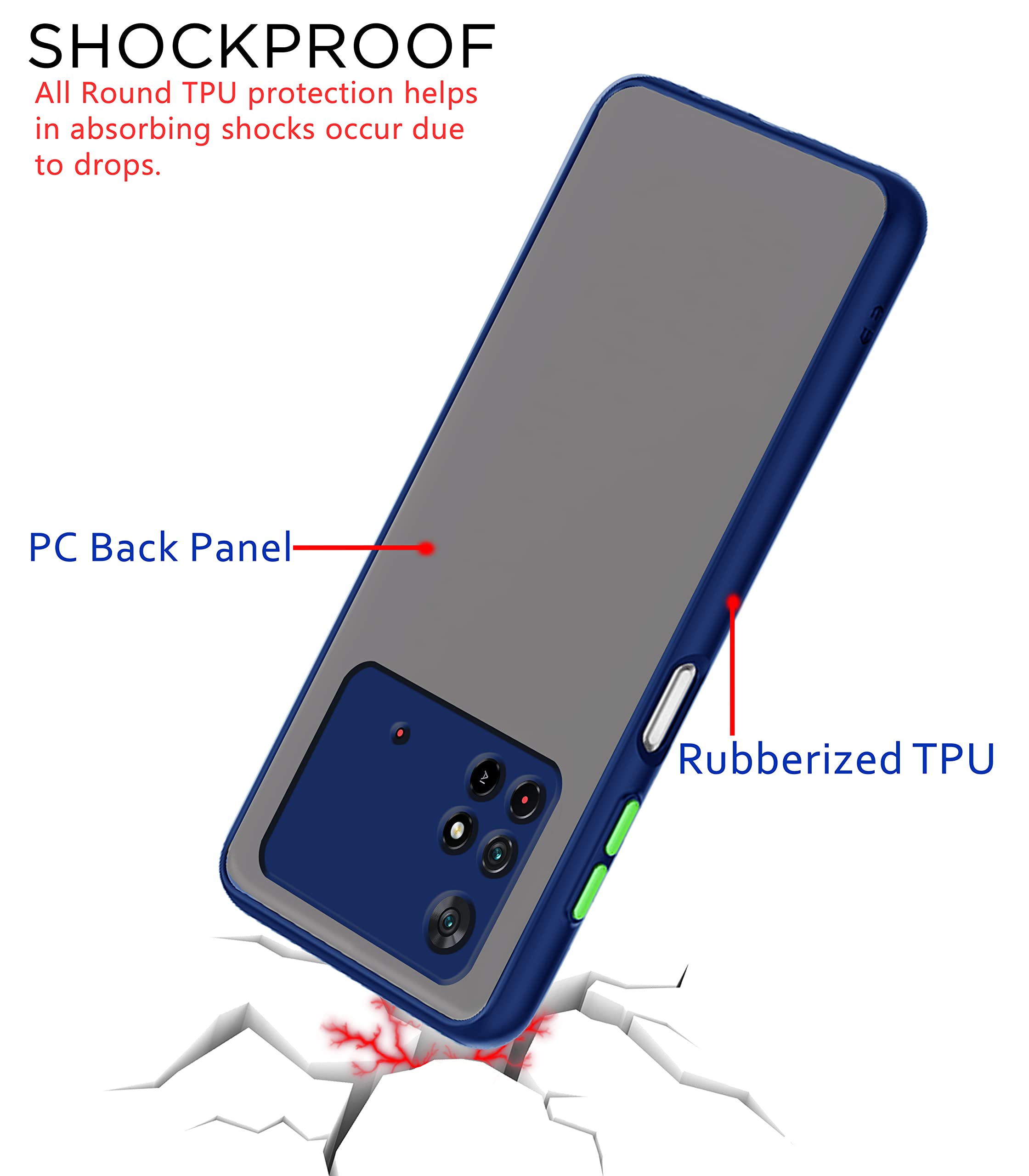 Poco M4 Pro 4G mobile back cover in blue by Pikkme – photo 4