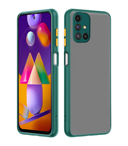 Samsung M31s Matte mobile back cover in green by Pikkme