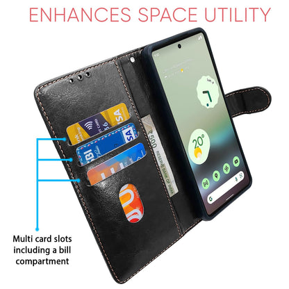 Pikkme Google Pixel 6a Magnetic black & brown flip cover – photo 4