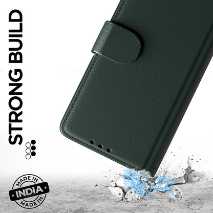Pikkme Vivo V50 5G / V50e 5G Vintage Flip Cover (Green)