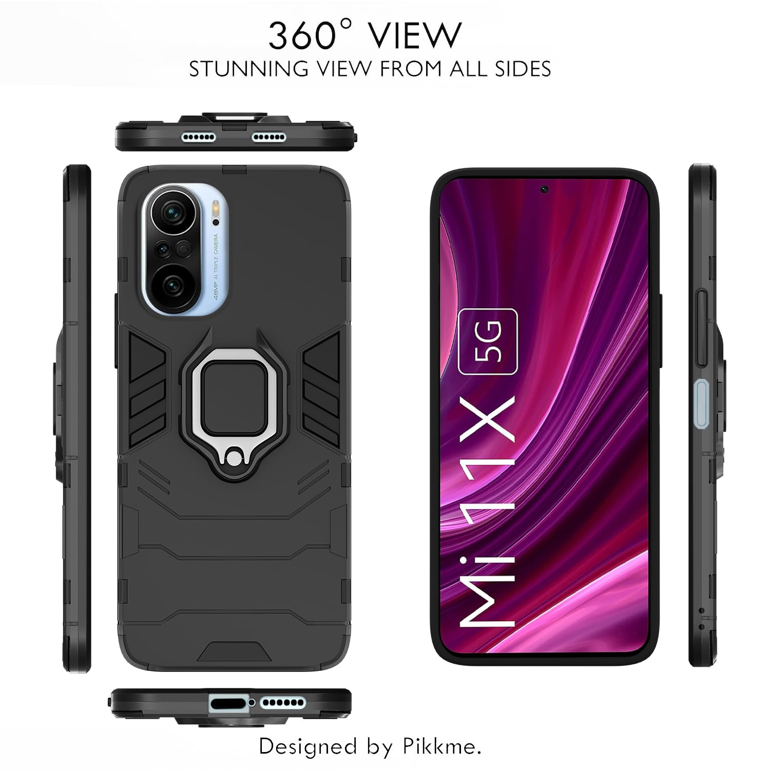 Pikkme MI 11X / 11X Pro D5 Tough Armor Back Cover | Black