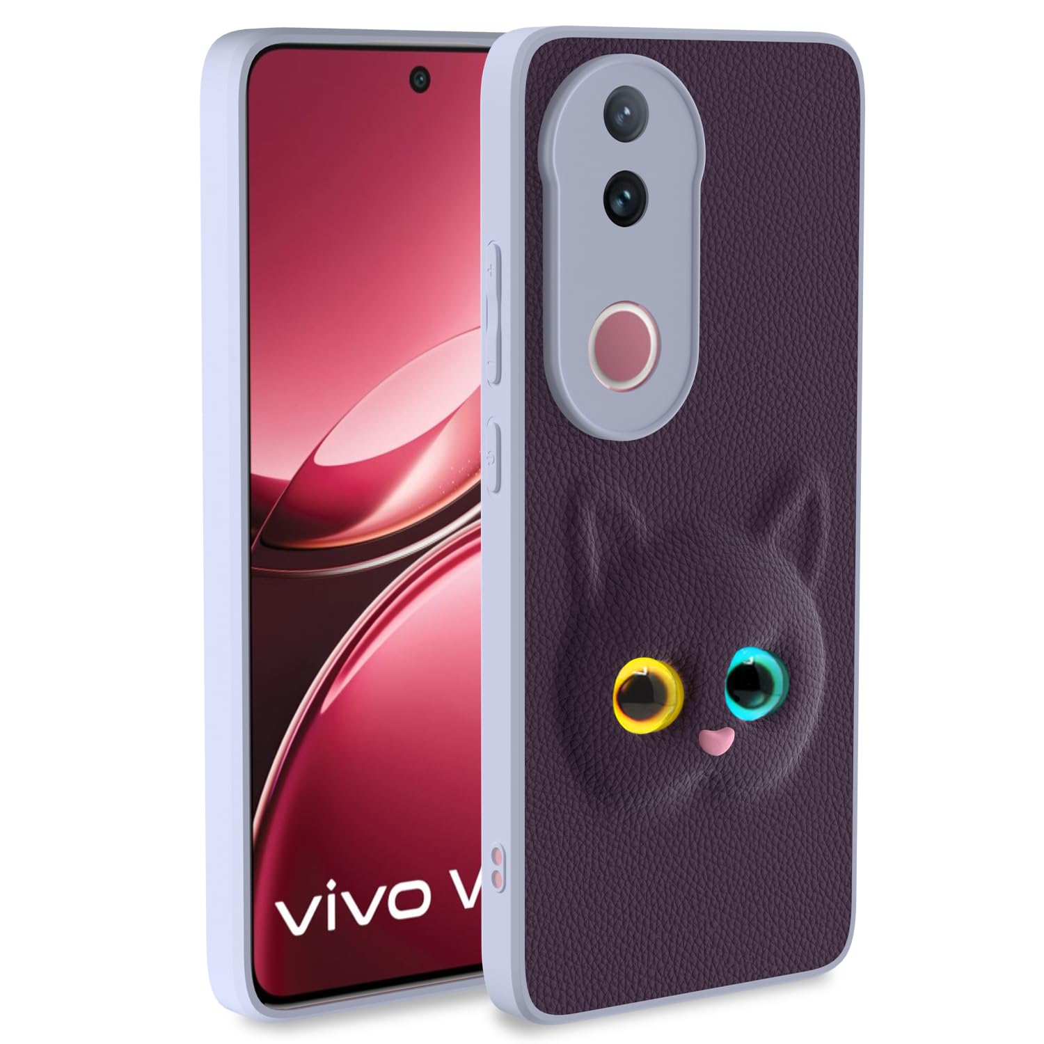 Pikkme Vivo V 50 5G Kitty Back Cover (Purple)