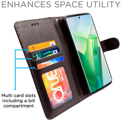 Pikkme Vivo T2 Pro 5G Wallet coffee flip case – photo 5