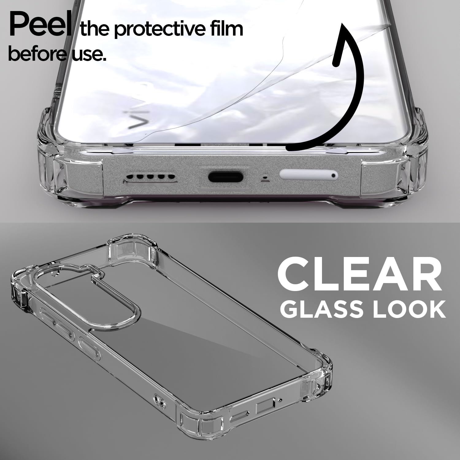 Pikkme Vivo Y400 Pro 5G  PC + TPU Crystal Clear Transparent Back Cover (Transparent)