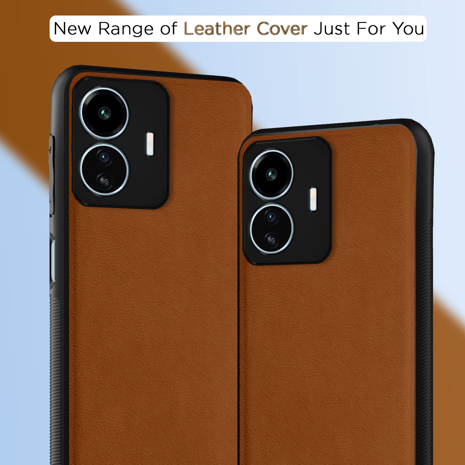 Pikkme camel Leather mobile back cover for iQOO Z6 Lite 5G – photo 7