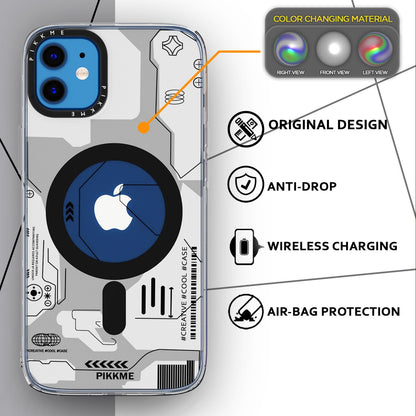 Pikkme  iPhone 12/12 Pro Printmagsafe Back Cover (White)